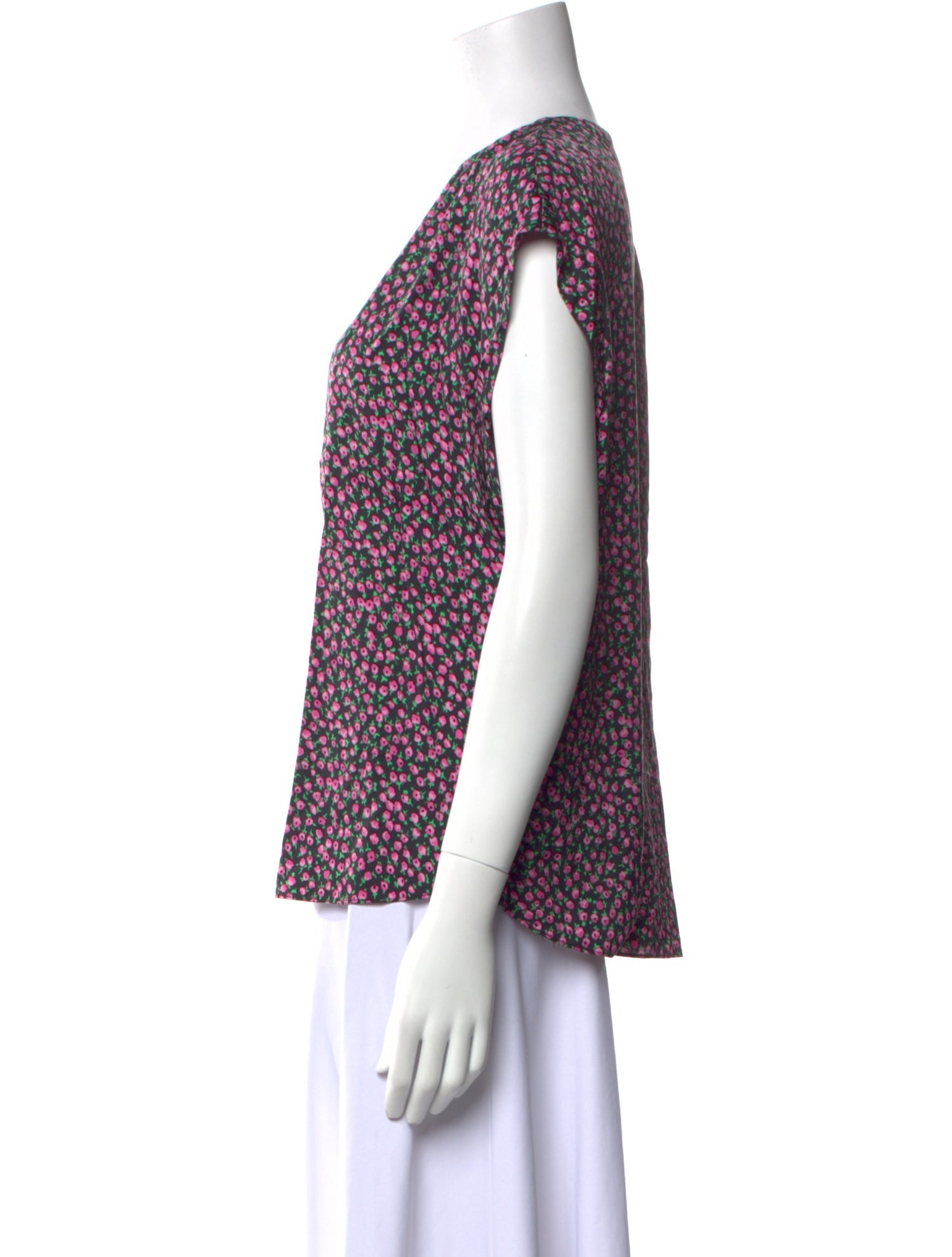 Rebecca Taylor Printed V-Neck Blouse